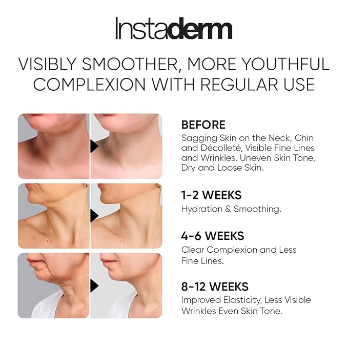 Neck and Décolleté Firming Craem – Tightening & Lifting Treatment for Crepey, Wrinkles, sagging Skin & Vertical Lines. Anti-Aging Peptide Formula to Boost Hydration & Collagen in the Skin.