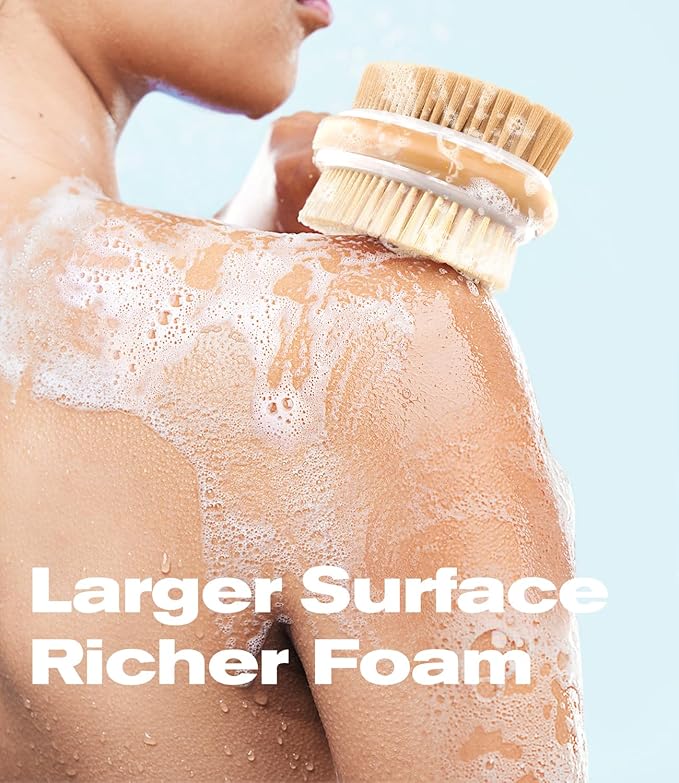 POPCHOSE Dry Brushing Body Brush and Shower Brush with Soft & Stiff Bristles