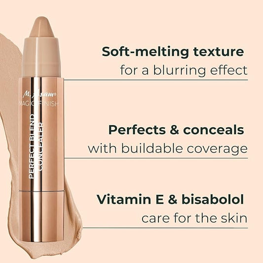 M. Asam MAGIC FINISH Perfect Blend Concealer Nude (0.1 Oz) - concealer perfects & conceals blemishes & imperfections, make-up with adjustable coverage & instant blur effect, vegan