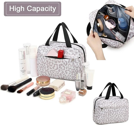 Makeup Bag for Women Cosmetic Bag Large Make Up Organizer Travel Toiletry Bags Waterproof Zipper Tote Pouch Purse for Girls