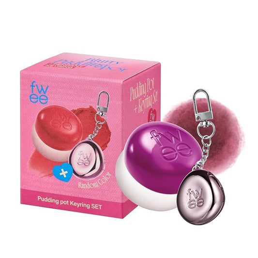 Blurry Pudding Pot + Keychain SET | Airbrushed Blush & Lip, Buildable Pigment, Long-lasting, Lightweight, Easy to Blend, Natural Soft Matte Finish Makeup β Boss (Deep Plum) | 0.17 oz