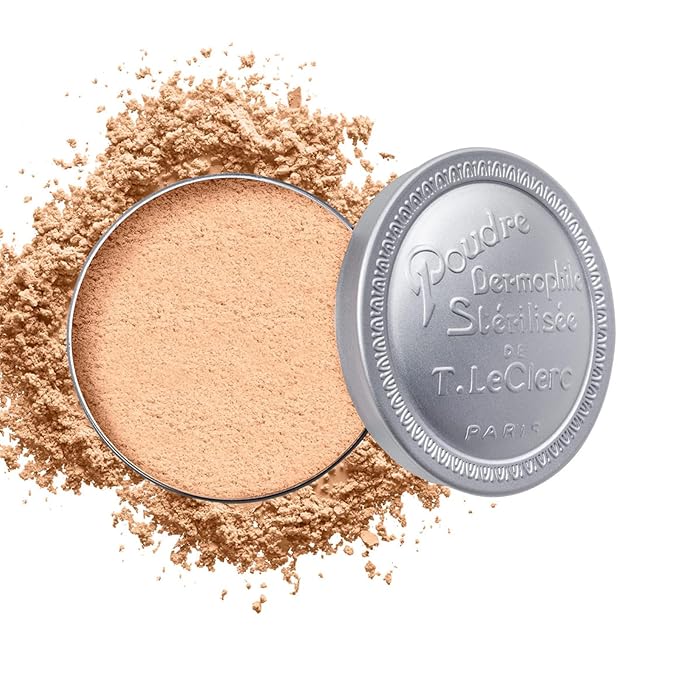 T. LeClerc Loose Facial Powder - Face Makeup Setting Powder Longwear, Blendable Mineral Minimizes Pores & Perfects Skin Tones Blurs Fine Lines Foundation, Concealer, Smoothes, Mattifies (Natural)