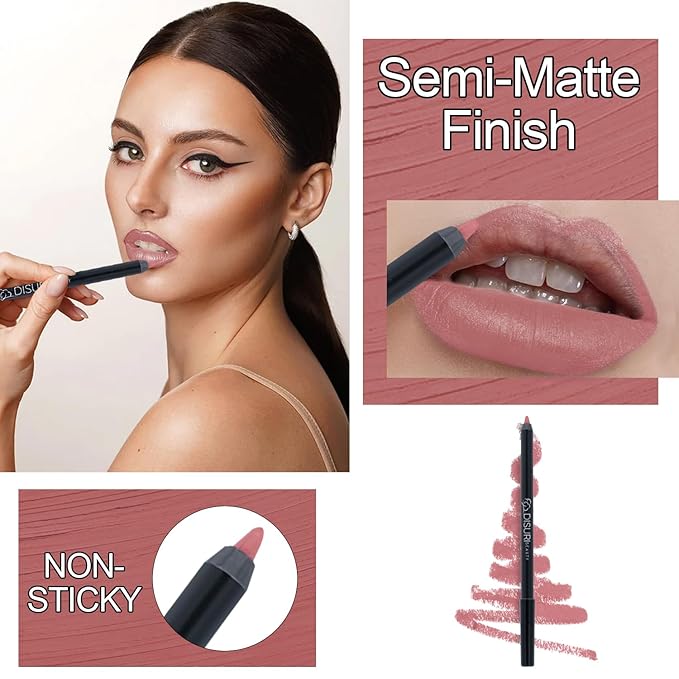 Blush Blossom Color Pop Lip Liner - Semi-Matte Finish, Vegan and Cruelty-Free - Creamy Lip Liner - Highly-Pigmented and Long Lasting for Shaping and Sculpting Lips