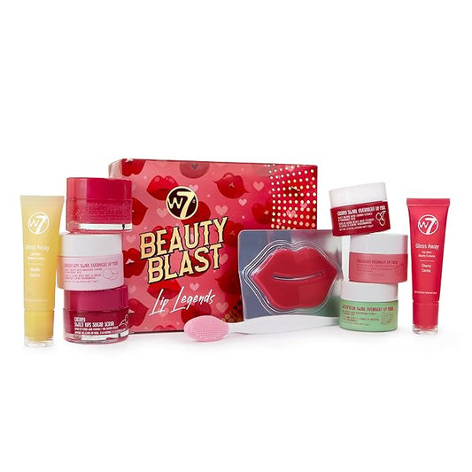 W7 Beauty Blast Lip Legends Sweet Dreams Gift Set - Lip Masks, Scrubs, Balms and More โ Exclusive W7 Sweet Dreams Flavors Included
