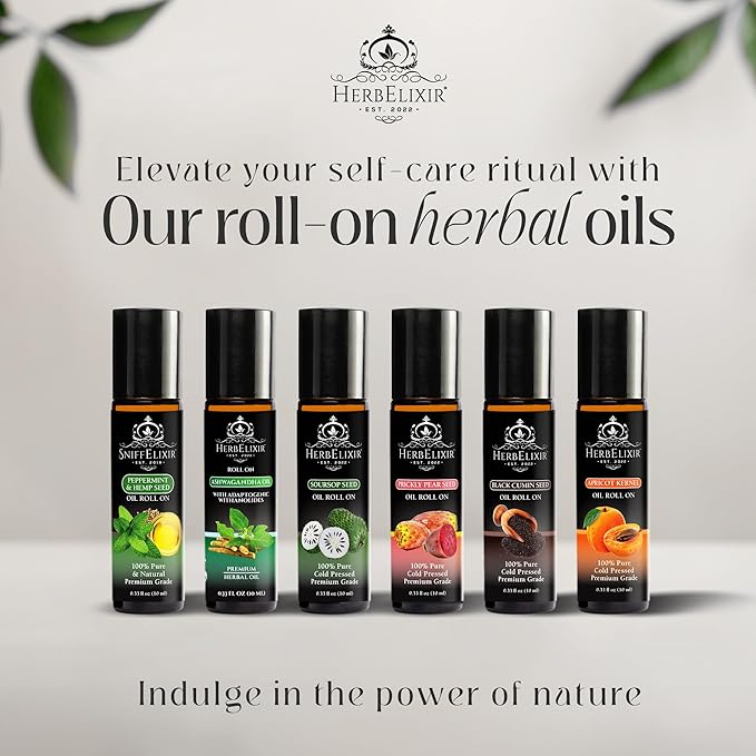 Apricot Kernel Facial Oil Roll On (10ml) Vitamin E Oil for Skin Face Roller or Ayurveda Skin Care, Vitamin E Oil for Face & Eye Roller, Facial Roller or Roller for Face and Skin Oil