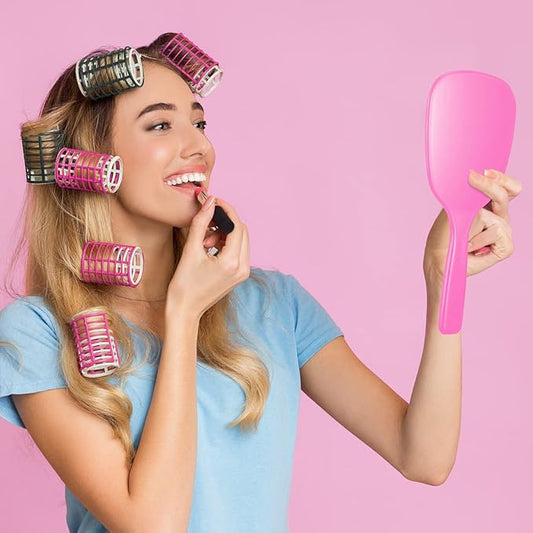 60 Pcs 7.09 x 3.14 Inch Hand Handheld Mirror with Handle Plastic Compact Travel Makeup Cosmetic Mirror Small Personal Portable Hand Held Mirror for Home Vanity Camping (Green, Pink, Blue, Purple)