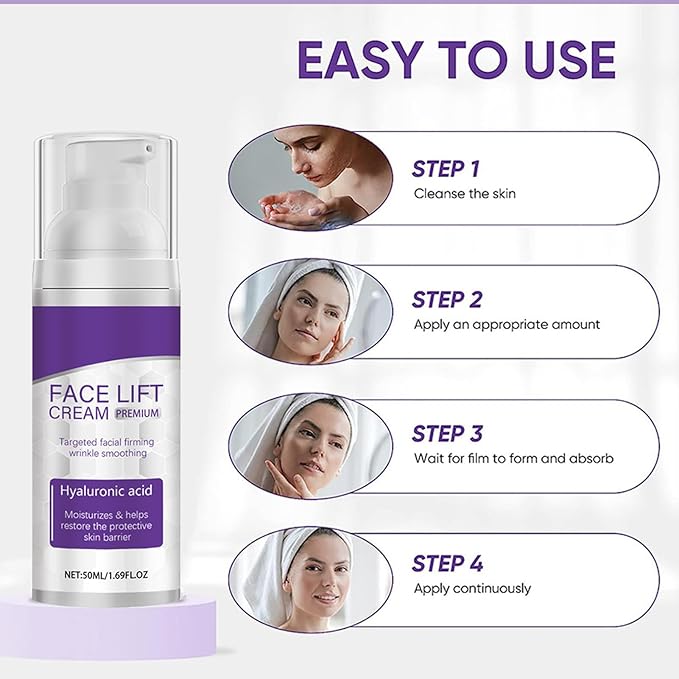 Instant Face Lift Serum β Facial Firming Cream for Women | Rapid Lift Advanced Neck Serum & Skin Tightening Cream β Smooth Fine Lines & Firm Sagging Skin