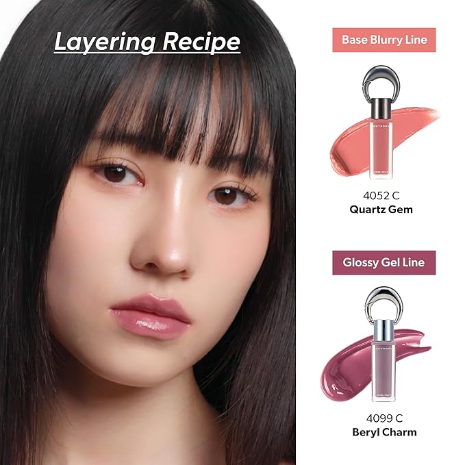 ENTROPY Makeup 2-in-1 Charm Shiny Glowy Lip & Cheek Gloss Tint Keychain, High Pigment Glossy Lip Color & Plumping Gloss, C8 Smoky Quartz Charm