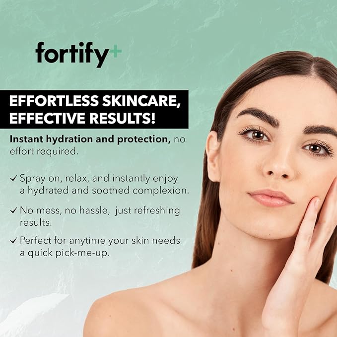 Fortify 9-in-1 Hydrating Face Mist with Hyaluronic Acid & Aloe - Dermatologist Tested, Anti-Aging, Fragrance-Free, Cruelty-Free - Ideal for All Skin Types - Made in Korea - 85 mL / 2.87 oz
