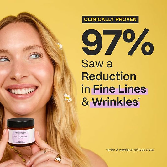 Mad Hippie Triple C Night Cream β Face Moisturizer, Skin-Brightening, Anti-Aging Skin Care with 3 Forms of Vitamin C, 2.1 Oz