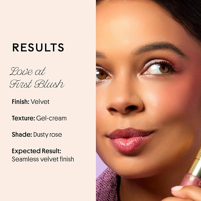 Winky Lux Cheeky Rose Liquid Blush, Gel-Cream With Buildable Color, Lightweight Velvet Finish for Long Lasting Color, Dusty Rose, Noble