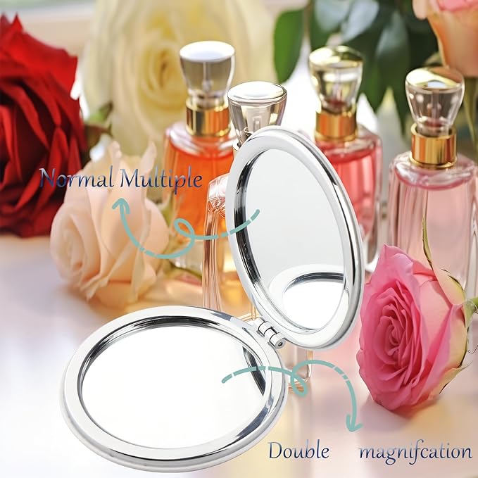 LQRI Opera Musical Compact Mirror Rose and Mask Gift Musical Theater Merch Opera Drama Pocket Mirror