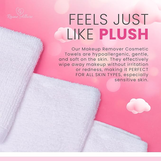 Makeup Remover Cosmetic Towels, Reusable (25 Count, 200 Uses) and Disposable Face Towel, Machine Washable, Ultra Soft, Removes All Types of Makeup, Specifically Made for Face and Body