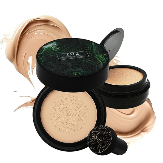 2024 New Indicativet Mushroom Head Air Cushion CC Cream,Air Cushion CC Cream beauty Waterproof BB Cream Foundation,Face Makeup Moisturizing Concealer CC Cream Skin Tone (ivory, 5.5x3.1x2.7)