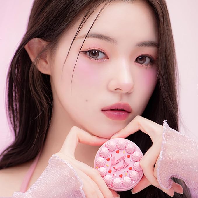 Happy Your Day Cushion, SPF40 PA++, Full Coverage, Pore Blurring, Hydrating Makeup, Korean Cushion Foundation with β Includes Puff & Refill (02 Vanilla, 1 Count)