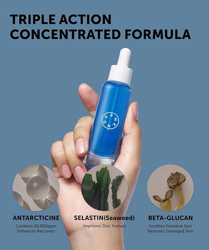 SERUMKIND Deep Antarctic Serum - Lifting, Plumping Korean Skincare β Antarcticineβ’ Marine Ingredient and Beta Glucan β Improves Elasticity and Firming - Vegan, Cruelty Free, Unscented β 1.01 fl.oz.