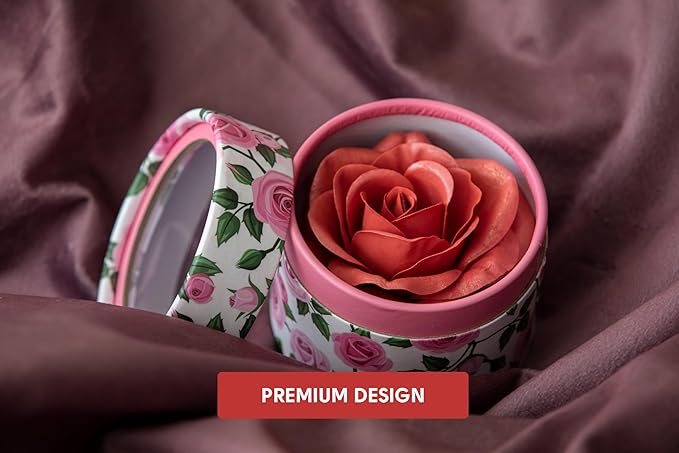 3D petal rose makeup blush gift highlighter Rare beauty blush rubor forma de rosa real rose flower red blush (Orange)