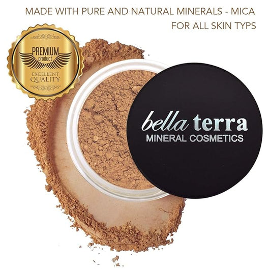 Bellaterra Cosmetics Powder Foundation | Long-Lasting All-Day Wear | Buildable Sheer to Full Coverage β Matte | Sensitive Skin Approved | Natural SPF 15 (Chestnut) 9 grams