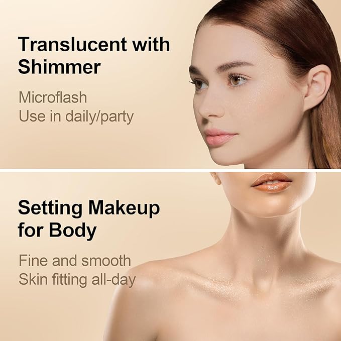 FV Moisturizing Foundation with Translucent Setting Powder, Long Lasting & Natural Finish, Lightweight Foundation Makeup Set for Dry/Combination Skin, Nourishing Beige & Shimmer Sheer