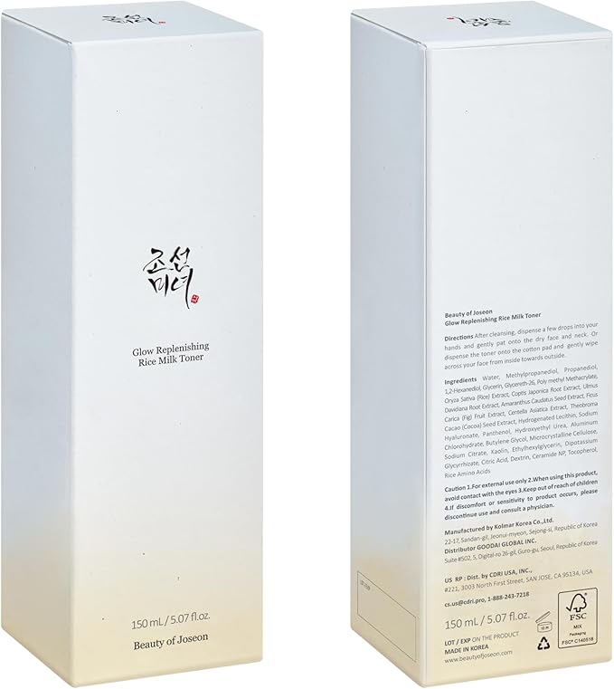 Beauty of Joseon Glow Replenishing Rice Facial Sebum Toner for Oily Combination Skin Korean Moisturizing Balance Care 150ml, 5.07 fl.oz