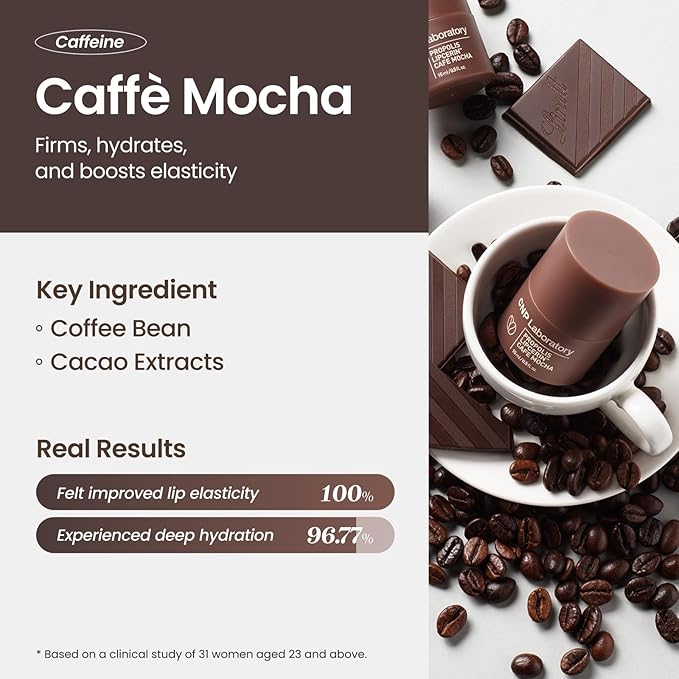 CNP Honey Lip Butter - Propolis Lipcerin™ 05 Caffé Mocha, Café Edition, Hydrating Overnight Manuka Lip Balm & Mask, 12hrs Long-lasting Moisture, Gifts for Women, Korean Skin Care, 0.5 fl.oz.
