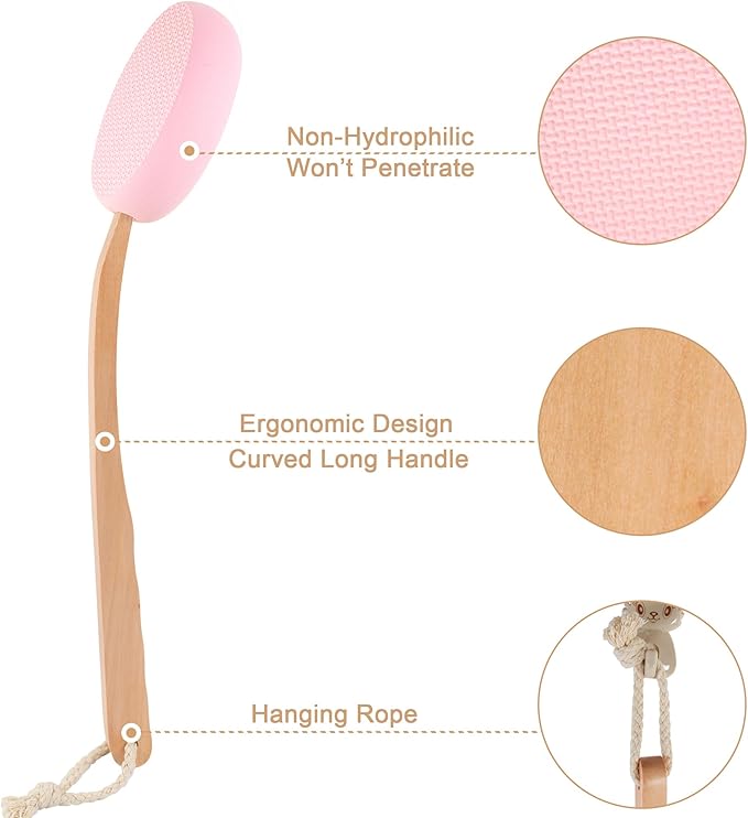 OWIIZI Lotion Applicator for Back, Curved Long Handle Back Tanning Applicator for Lotion, Sunscreen Skin Cream Medicine Lotion Applicators for Back Self Elderly for Men Women