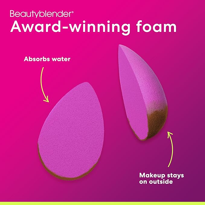 Beautyblender® | Amethyst Beauty Blender Makeup Sponge, Super-Soft Foam Easily Blends Foundations, Powders & Creams, Made in USA, Reusable, Washable, Streak Free Application, Vegan, Cruelty Free