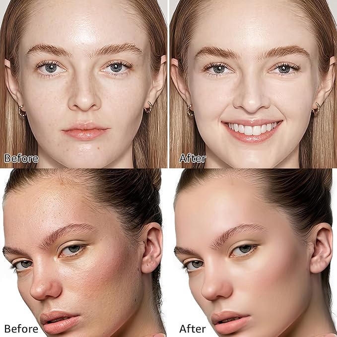 Air Cushion CC Cream - Moisturizing BB Cream Foundation Makeup Long Lasting Matte Concealer Cushion Foundation for Even Skin Tone, Ideal Mothers Day Gifts (Natural)