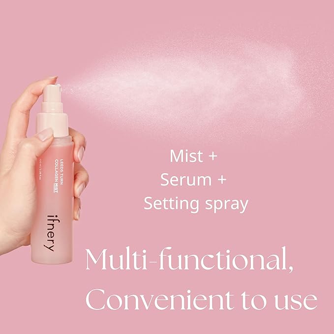 Plant derived Collagen Facial Mist Spray for dry skin, 2 layered Collagen Complex, Hypoallergenic, made in Korea, 3.38 oz
