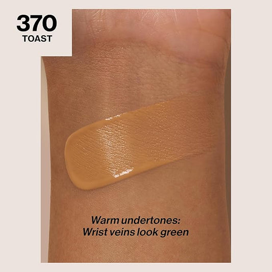 Revlon Liquid Foundation, ColorStay Face Makeup for Combination & Oily Skin, SPF 15, Medium-Full Coverage with Matte Finish, 370 Toast, 1 Fl Oz