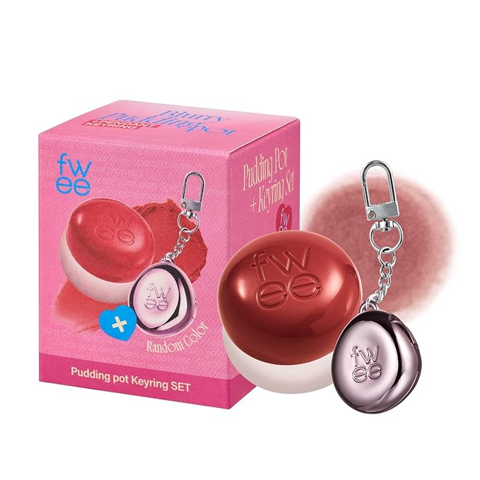 Blurry Pudding Pot + Keychain SET | Airbrushed Blush & Lip, Buildable Pigment, Long-lasting, Lightweight, Easy to Blend, Natural Soft Matte Finish Makeup β Faded (Dusty Rose) | 0.17 oz