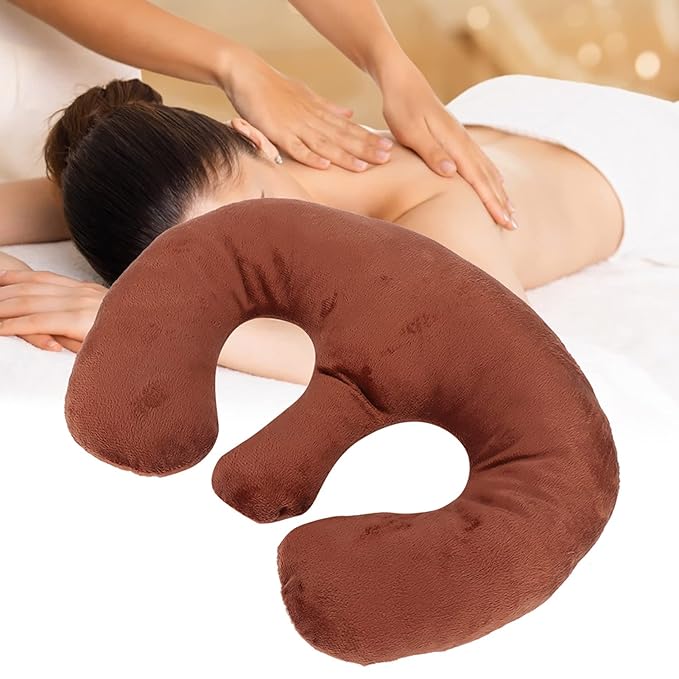 YOUTHINK Beauty Salon Chest Pillow, Beauty Salon Breast Support Pillow SPA Massage Chest Pillow Cushion Purple (Dark Coffee)