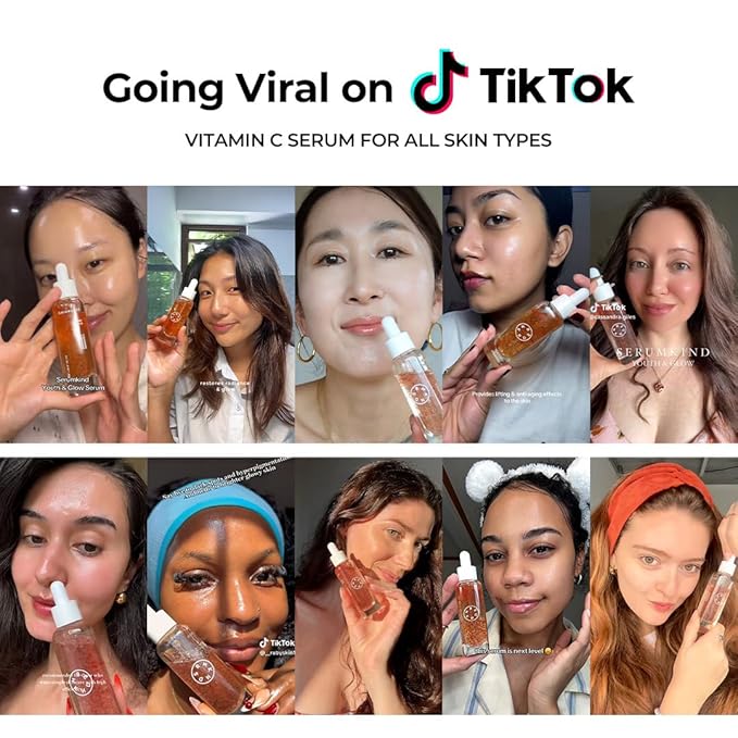 SERUMKIND Vitamin C Serum for Korean Face Skincare β Brightening for Dark Spots, Pore Refining, Discoloration Correcting β With Niacinamide β Reduces Fine Lines and Wrinkles