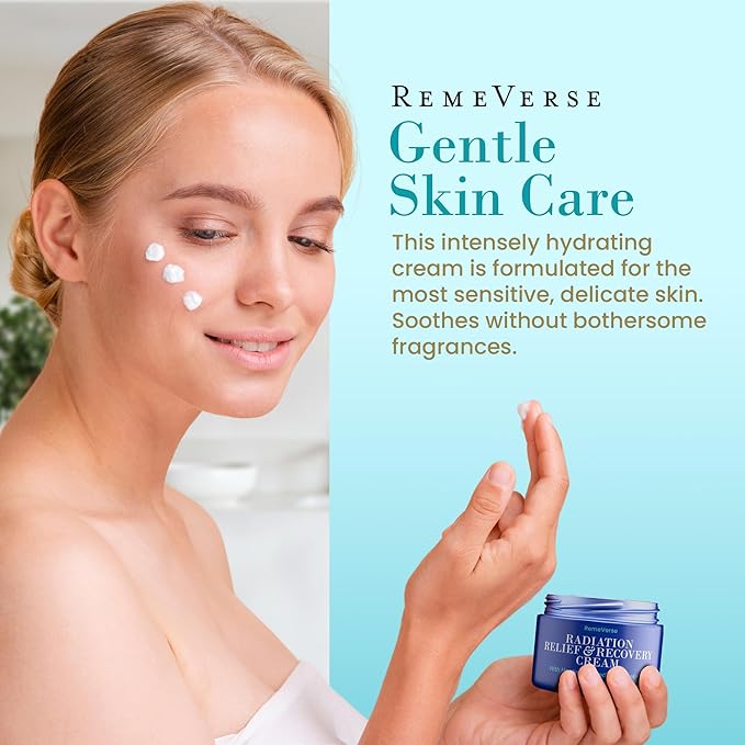 RemeVerse Radiation Cream β Unscented, Gentle, Hyaluronic Acid, Peptides & Calendula Cream for Burns, Soothing Skin and Hydrate Sensitive Skin, Radiation Treatment Skin Care β 6 fl oz