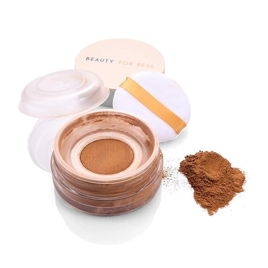 Beauty For Real Hydra-Set Translucent Finishing + Brightening Powder, Translucent 2 - Invisible, Weightless Finish - 16-Hour Wear & 24-Hour Shine Control - With Niacinamide & Vitamin E - Talc Free