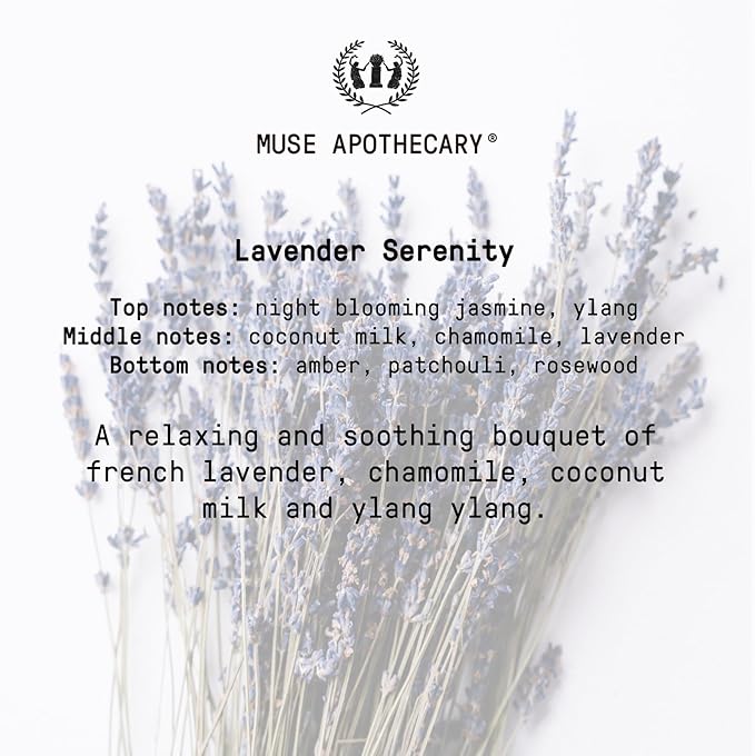 Muse Apothecary Linen Ritual - Aromatic, Soothing, and Relaxing Linen Spray for Bedding, Laundry and Fabric Spray Freshener - Infused with Aromatherapy Essential Oils - Lavender Serenity
