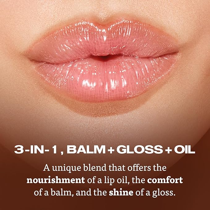 Sacheu Lip Elixir Nourishing and Hydrating Lipgloss — Moisturizing Plumping Lip Gloss Enriched with Collagen, Non-Sticky Lip Color Smooth High-Shine Finish, Vegan & Cruelty-Free, Bunny Tongue (Pink)