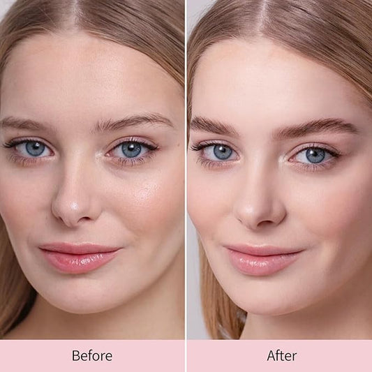 Erinde Blurring Setting Powder, Loose Face Powder with Finishing Powder Puff, Matte Finish, Lightweight, Long-Lasting, Soft Focus Natural Face Makeup for Uneven Skin Tone, Pink