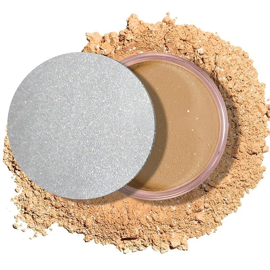 Oil Control Loose Powder, Translucent Setting Powder, Long-Lasting Shimmer, Lightweight Face Powder for Women, Polvo TraslΓΊcido Maquillaje (03#, 1pc)
