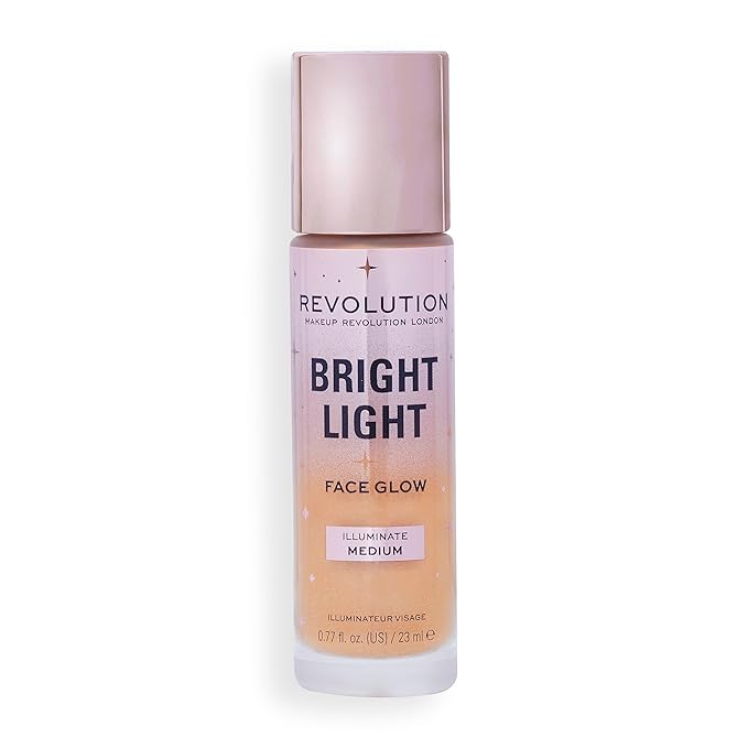 Revolution, Bright Light Face Glow, Lightweight & Brightening Multi-Use Skin Tint, Illuminating and Natural Glow Finish, Illuminate Medium, 0.77 Fl. Oz