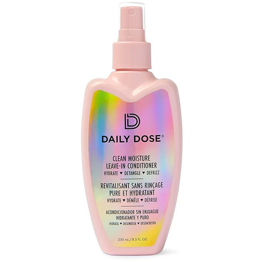 DAILY DOSE Clean Moisture Spray Leave-In Conditioner Detangler, Paraben-Free, Phthalates-Free, Cruelty-Free, Vegan
