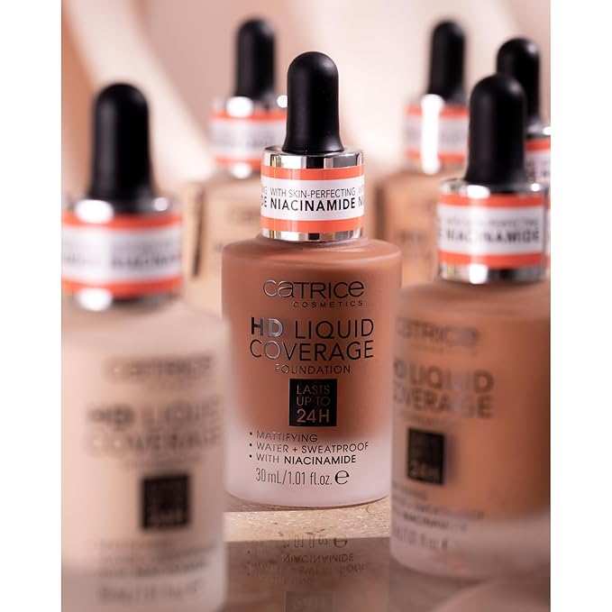 Catrice | HD Foundation 10 & The Hydrator Plump & Fresh Primer Bundle | Full Coverage Makeup | Vegan & Cruelty Free