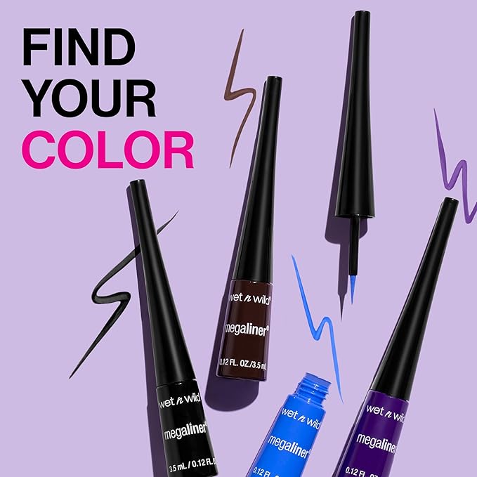 wet n wild MegaLiner Liquid Eyeliner - Black (Pack of 2)