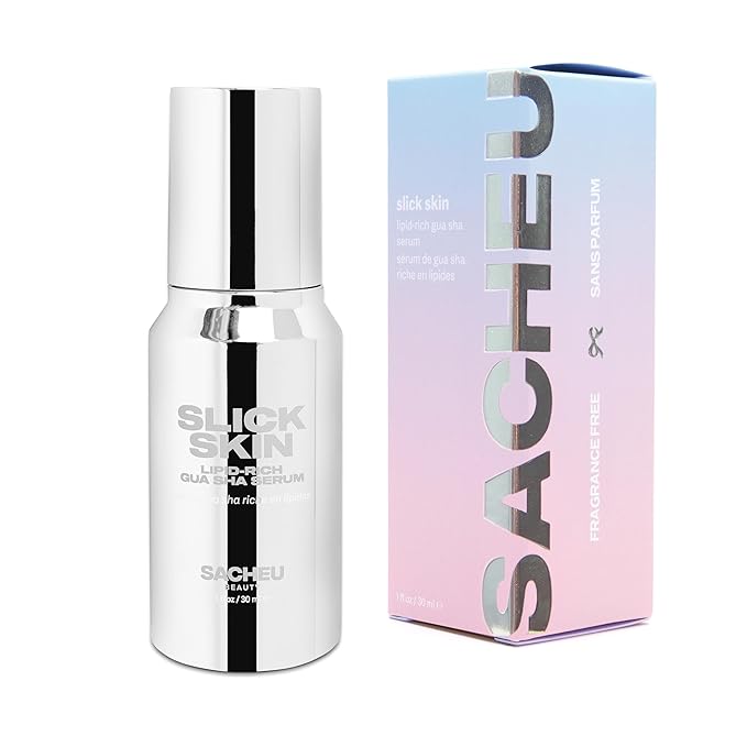 Sacheu Slick Skin Gua Sha Oil β Moisturizing and Anti Aging Squalane Oil for Face and Body Massage, Moisturizing and Hydrating Facial Serum with Essential Lipids β Vegan & Fragrance Free Face, 30 ml