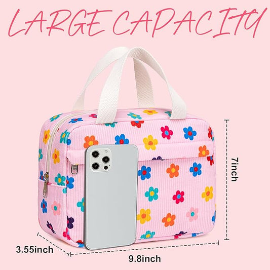 Makeup Bag for Women Cosmetic Bag Large Make Up Organizer Travel Toiletry Bags Waterproof Zipper Tote Pouch Purse for Girls
