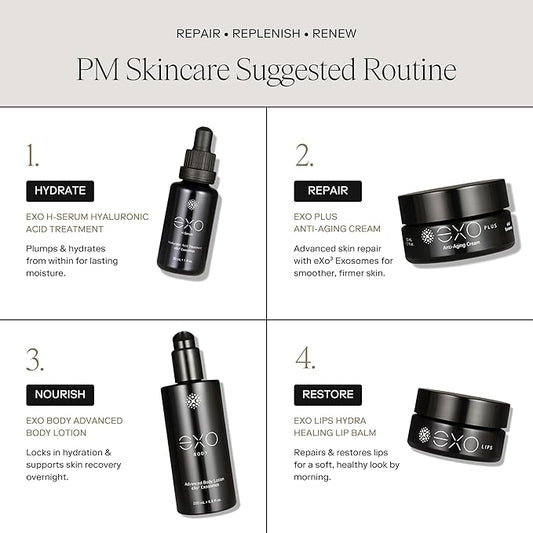 EXO PLUS™ by Exoceuticals Anti-Aging Cream with Exosomes - Hyaluronic Acid, Aloe - Luxury Beauty Face Moisturizer for Sensitive Skin - Premium Hydrating & Firming Exosome Skin Care | 50ML | 1.7 fl oz