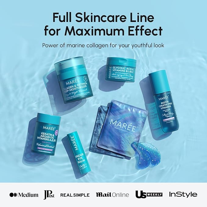 MAREE Face Moisturizer Retinol Cream for Face - Wrinkle Cream for Women - Facial Moisturizer with Collagen - Crema Hidratante Para la Cara for Skin Tightening