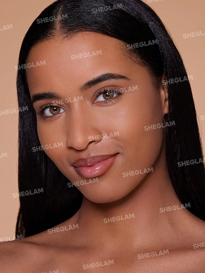 SHEGLAM SKin-Focus Full Coverage Powder Foundation Oil-Control Lightweight Face Pressed Powder Makeup-Almond
