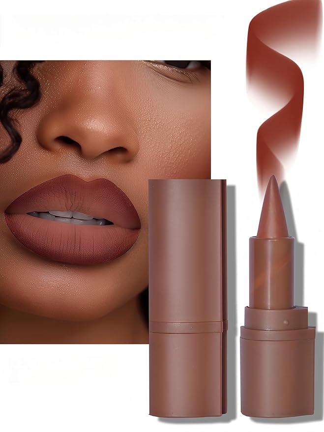 MAEPEOR 2 in 1 Creamy Lip Liner 8 Colors Matte Nude Dark Brown Lipliner High Pigmented Long lasting Gradient Lip Liner and Lipstick Lip Combo (02 Dusk)