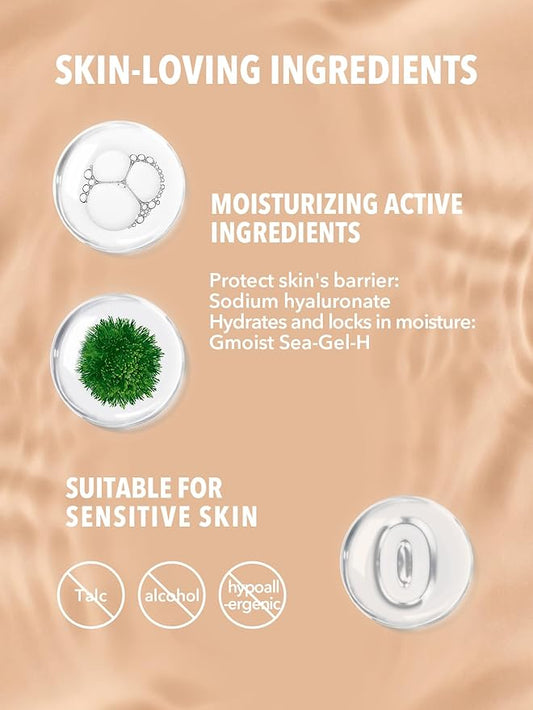 SHEGLAM Hydrating Cream Full Coverage Foundation Balm Long Lasting Concealer Face Foundation for Dry Skin - Chestnut